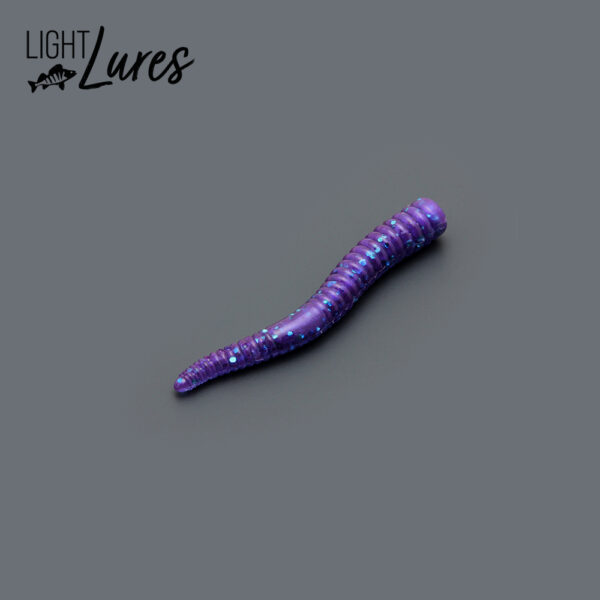 worm micro lure microlure 4cm violet nedrig ned rig lightlures light Lures ultra light Lures ultralight Lures ultralight bait ultralight lures baits softbait softlure vissen baars snoekbaars roofvis