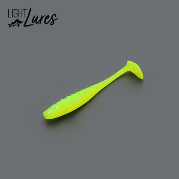 shad shadje 5,5 cm 5 cm 55 mm 70mm jiggen schoepstaart schoepstaartje paddletail UV fluo chartreuse geel lightlures light Lures ultra light Lures ultralight Lure ultralight bait ultralight lures baits softbait softlure vissen baars snoekbaars roofvis perch barsch zander